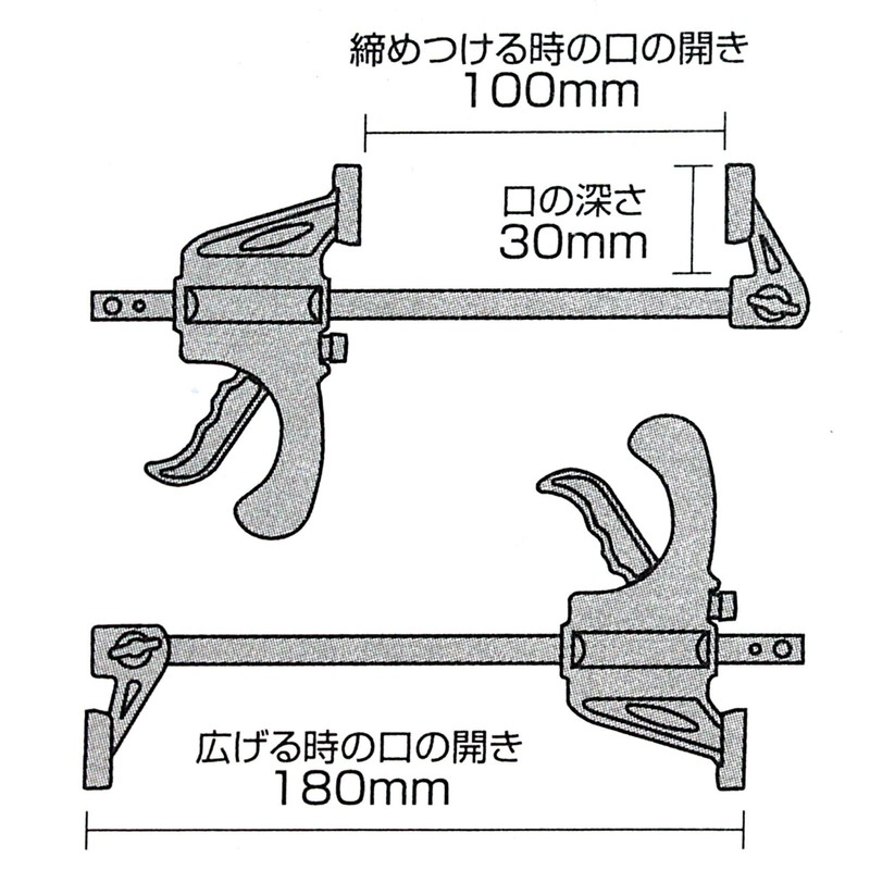 BIGMAN Quick Bar Clamp 100 BQC8-1