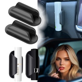 Griiyakii Car Lip Balm Holder - Silicone Chapstick Organizer | Convenient Lip Balm Storage for Vehicles | Automotive Chapstick Holder | Car Lipstick and Lip Balm Organizer (2, Black)