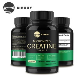 Micronized Creatine - Performance and Strength Enhancing Energy Boosting Supplement, 2 Count, 60 Tablets / 미크로나이즈드 크레아틴 - 성능 및 근력 향상 에너지 증진 보충제, 2개, 60정