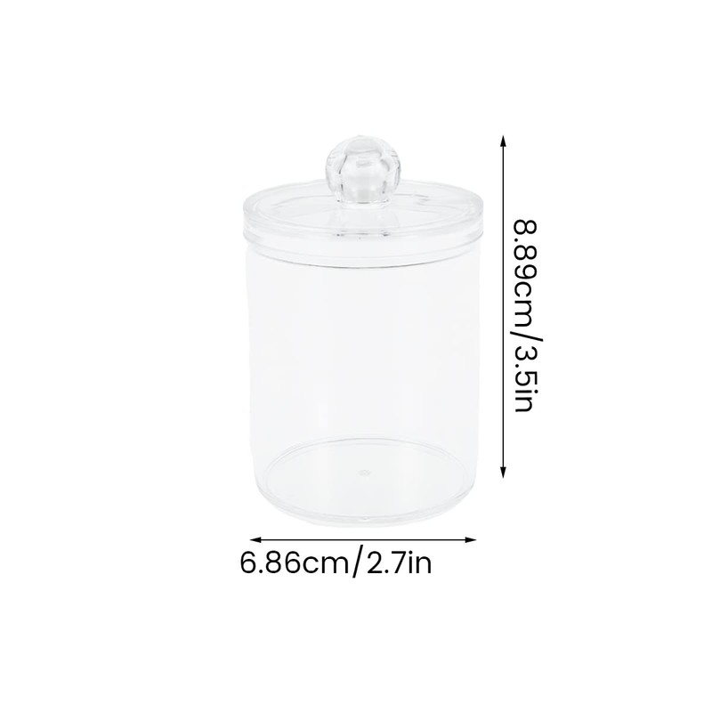 4 Pack Qtip Holder Dispenser for Cotton Ball, Transparent Dust-proof