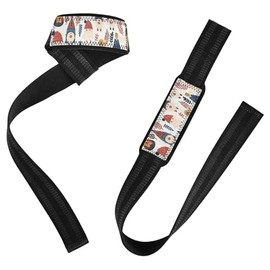 Lindos gnomos correas de levantamiento de pesas antideslizantes de 26 pulgadas, correas de muñeca para levantamiento de pesas, levantamiento de peso, ejercicio y entrenamiento de fuerza