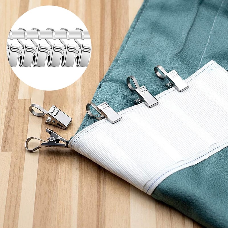 Pack of 50 Curtain Clips Metal Curtain Clips Curtain Hooks