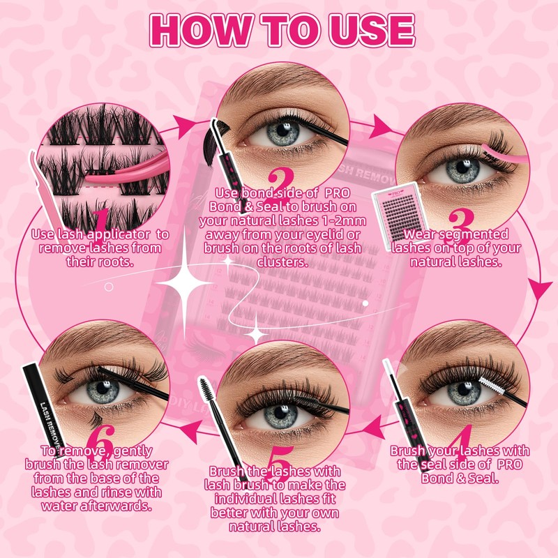 Lash Clusters Kit 3D Style Eyelash Clusters Kit with Lash