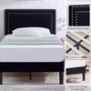 VECELO Twin Size Platform Bed Frame with Adjustable Upholstered Headboard,