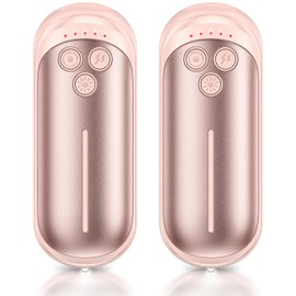 DeeKom Rechargeable Hand Warmers 2 Pack, 6000mAh Electric Hand Warmer Rechargeable, 2 in 1 Portable Hand Warmers with AI Smart Chips, Outdoor, Hunting, Camping for Family for Christmas