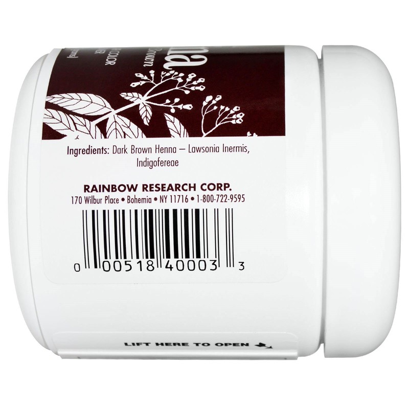 RAINBOW RESEARCH Dark Brown Henna - 4 oz.