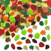 120 Pcs Autumn Foam Stickers, Fall Leaf Glitter Craft Stickers,