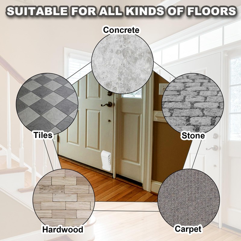 PATIKIL Rubber Door Stoppers for Bottom of Door, 4 Pack