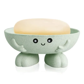 Omore - Jabonera para niños, diseño de Barra de jabón para Ducha, baño, Cocina, encimera, Verde