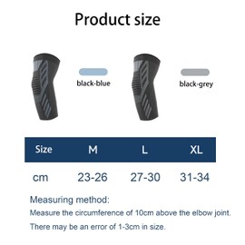 Lin's Liliana Premium Elbow Brace, Tennis Elbow Bandage for Men and Women, Elbow Protection with Compression for Sports, Golfer's Elbow and Tennis Elbow (XL, Black/Grey)