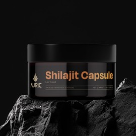 Auric Shilajit/Shilajeet Energy 60 Capsules | Lab Tested Pure Shilajit