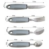 Ksvaye 4-teiliges Parkinson Besteck mit Dickem Griff Adaptive Utensilien Easy