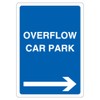 V Safety Overflow Car Park - Blue Arrow Right 210