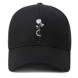 EDGMM Rose Flower Baseball Caps Adjustable Cotton Dad Cap Trucker Hat for Men Women