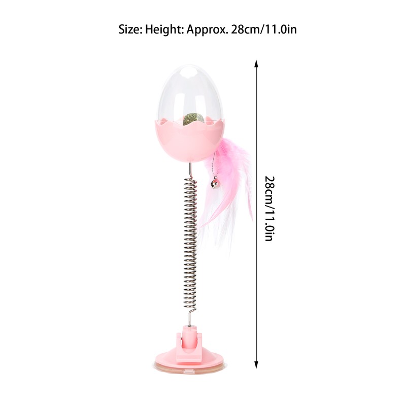 ABS LED Lighting Swing Spring Feather Leak Food Pet Toy