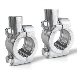 Motorcycle Mirrors Mounts 1" 25mm Handlebar Mirror Mount Holder Clamp Adaptor 10mm Thread For Motorcycles ATV Scooter Silver(Pack of 2)