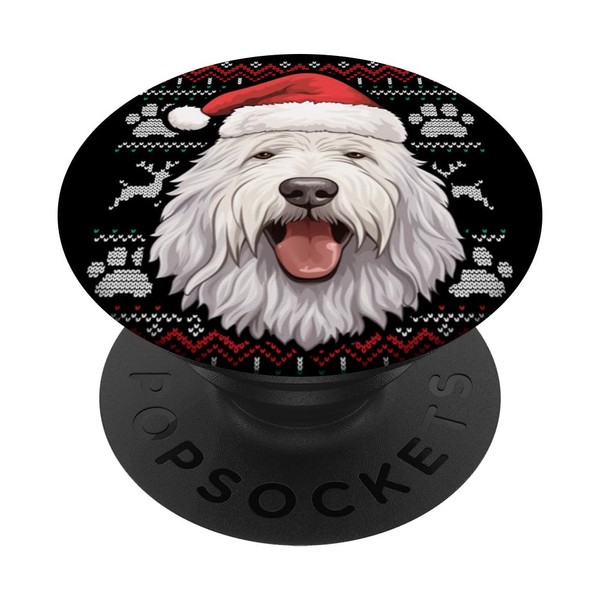Komondor Weihnachtsmütze mit lustigem Weihnachtsmotiv für Hunde und Mütter PopSockets