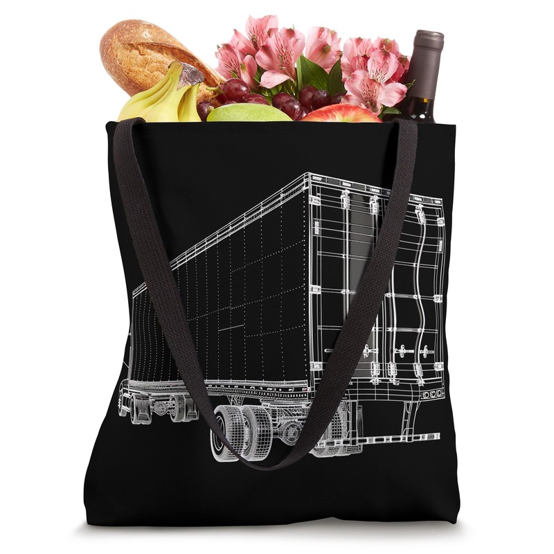 Semi-trailer Wireframe Tote Bag