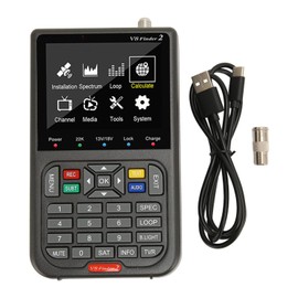 V8 Finder 2 Satellite Finder Signal Meter 3.5inch HD LCD 4000mAh USB 2.0 DVB‑S2X/S2/S MPEG‑2/4 Receiver Sat Detector