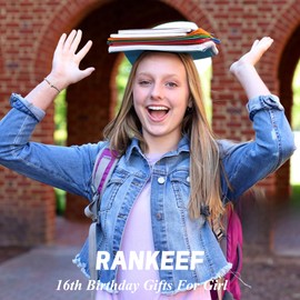 RANKEEF 16th Birthday Gifts Girl Sterling Silver Bracelet Adjustable Heart Silver Bracelet For Women With Cards Birthday Gifts For Women