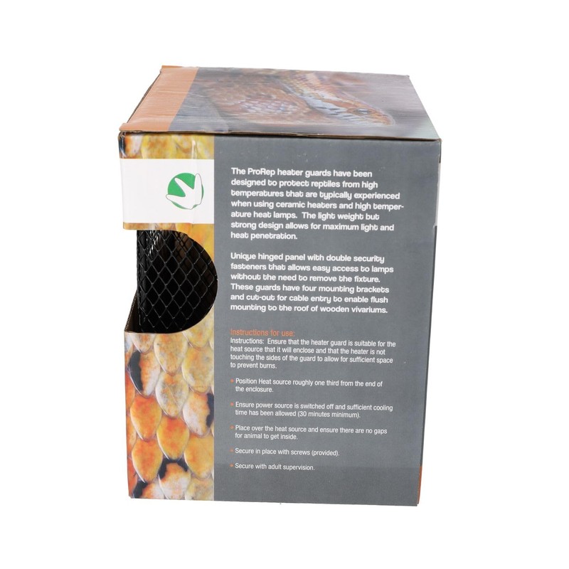 ProRep Heater Guard Standard Rectangular | Easy Open | Reptile