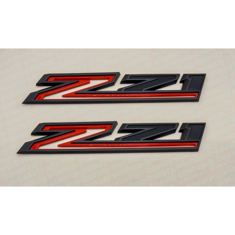 OEM 2pcs Black Red 2019-2023 Chevy Silverado Z71 Emblem Fender