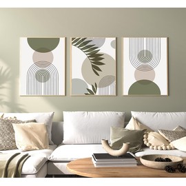 ZFTCN Modern Wall Poster Set, Natural Landscape Cat Tail Poster, Abstract Botanical Poster, Bohemian Decorative Poster Set, Frameless (3 Pieces - 20 x 30 cm, Poster 8)