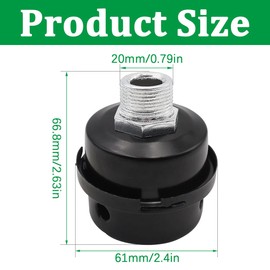 Seamaka 3PCS 1/2" Thread Air Compressor Silencer,20mm Air Compressor Intake Filter Sound Muffler Accessories,Air Compressor Muffler Accessories for generators,blowers, exhaust ports O-H-067-1/2
