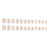 Tips Press On Uñas Francesas Purpurina Con Pegamento,24 Pcs