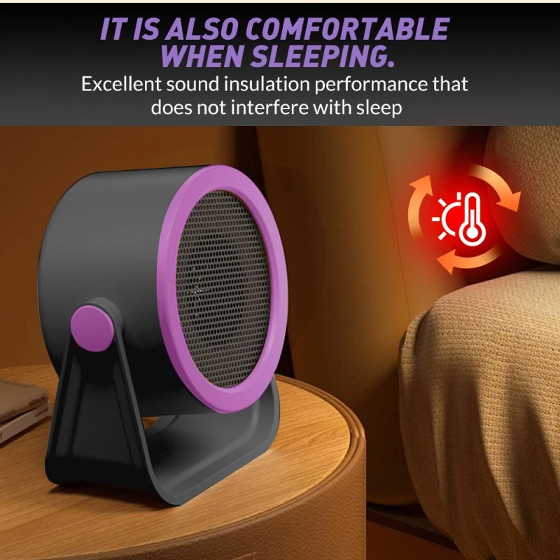 Portable Electric Space Heater 700W Quiet Ceramic Mini Heater Fan