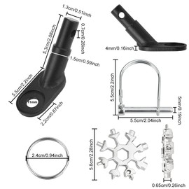 DIKEBAO Bike Trailer Coupler 2Pcsr Bicycle Trailer Hitch Connector with 4Pcs Coupler Pin Bike Trailer Hitch Coupler Bicycle Trailer Couplings Replacement Steel Trailer for Child Pet Cargo Bike Trailer