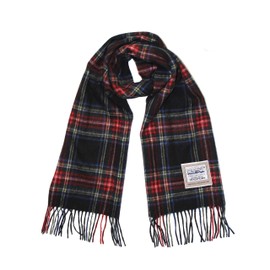 Heritage Traditions 100% Pure Wool Tartan Scarves Shawls and Wraps (Black Stewart)