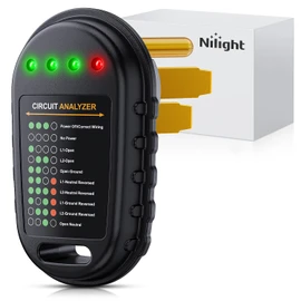 Nilight 50 AMP RV Circuit Tester 125/250V Analyzer Plug with LED Indicator Light amp Nema 14-50P ETL Listed Surge Protector for Camper Trailer