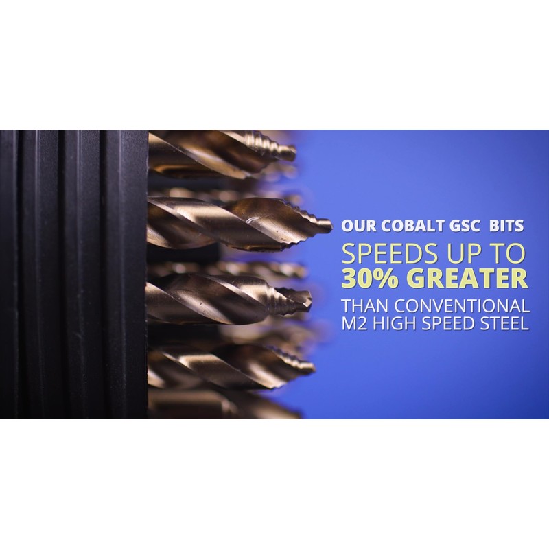 Drill America 1/4" Cobalt Stepped Point Drill Bit, GSC Series