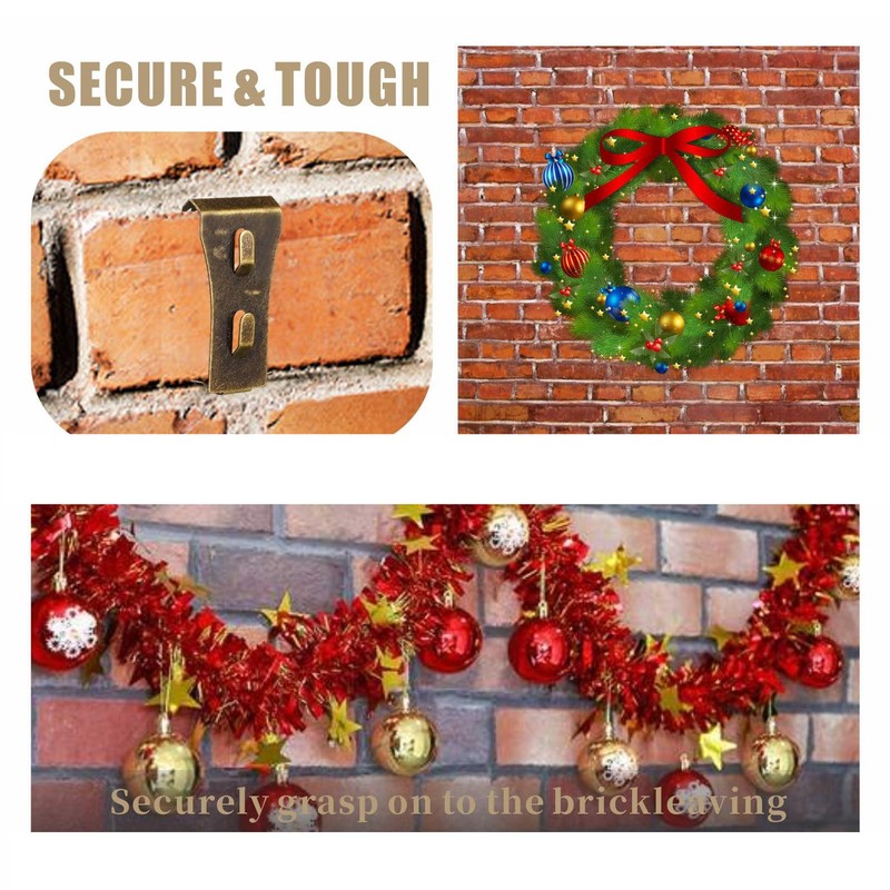 20PCS Home Decor Brick Hook Hole Free Alloy Steel Wall