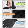 AOY Men's Cycling Gloves, Thermal Gloves, 2 Finger Outdoors Design,