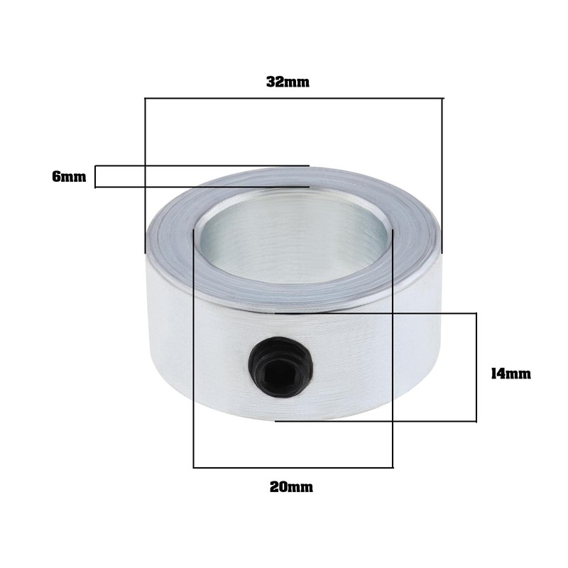 EMSea 8PCS Shaft Collars 20mm Adjusting Rings Positioner Ring Galvanised