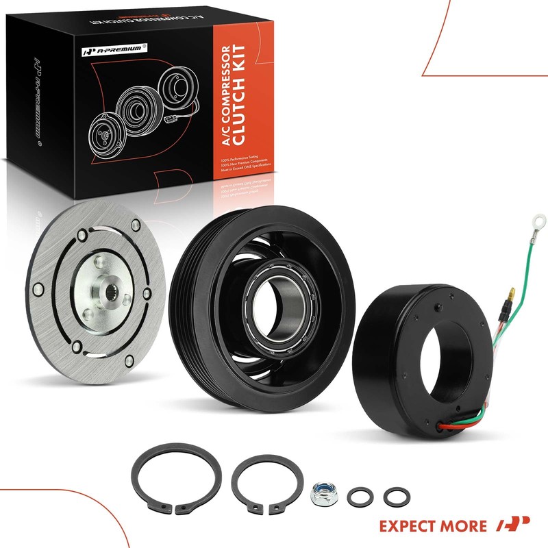 A-Premium Air Conditioner AC Compressor Clutch Kit Compatible with Honda