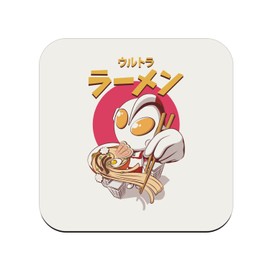 Cork Coaster - Ultra Ramen Illustration Parody Humour Japan Manga Anime - 1 Piece (95x95mm)