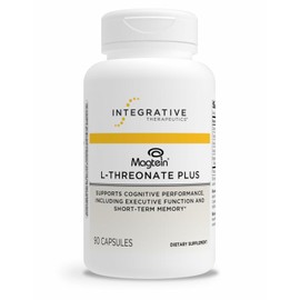 Integrative Therapeutics Magtein L-Threonate Plus - Brain Function Supplement to Support Short-Term Memory* - Includes Vitamin C, D3 & Magnesium - Dairy-Free & Gluten-Free - 90 Capsules (30 Servings)