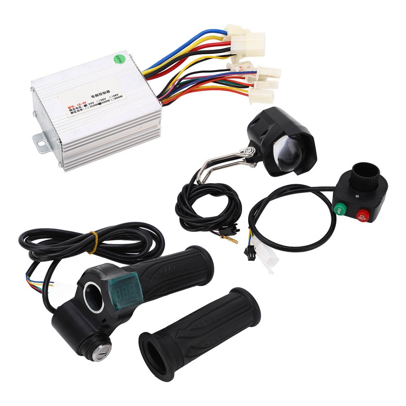 24V 500W Motor Speed Controller Headlight Throttle Grip with Lock