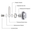 PATIKIL 3/4" Combination Cam Lock, 3 Pcs File Cabinet Locks