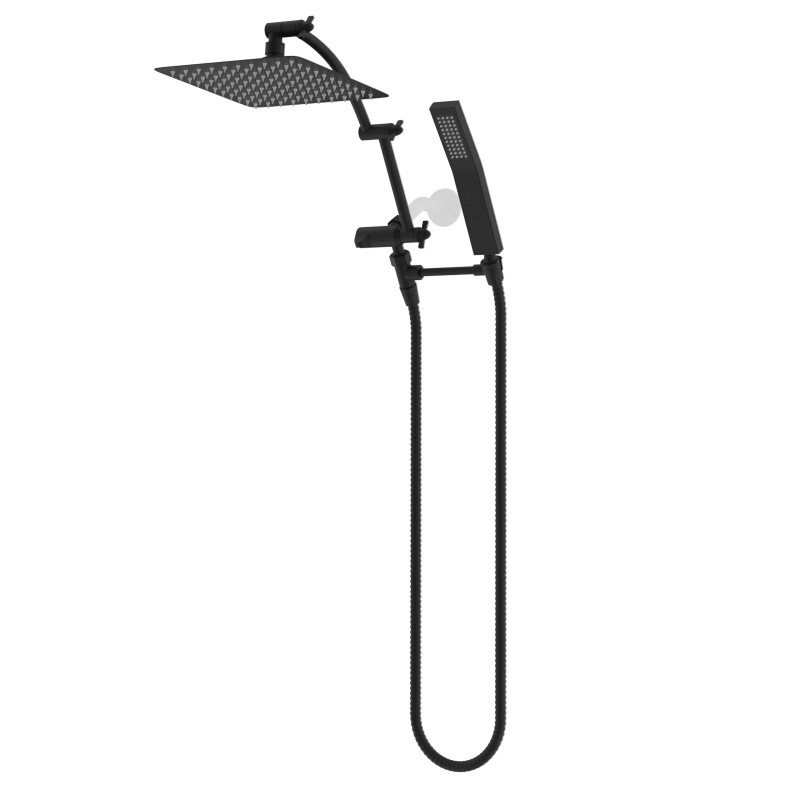 Hibbent All Metal 10'' Rainfall Shower Head Combo,High Pressure Handheld