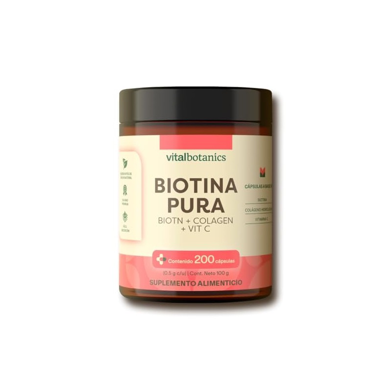 Biotina Pura Colágeno Hidrolizado Vitamina Vital Botanics