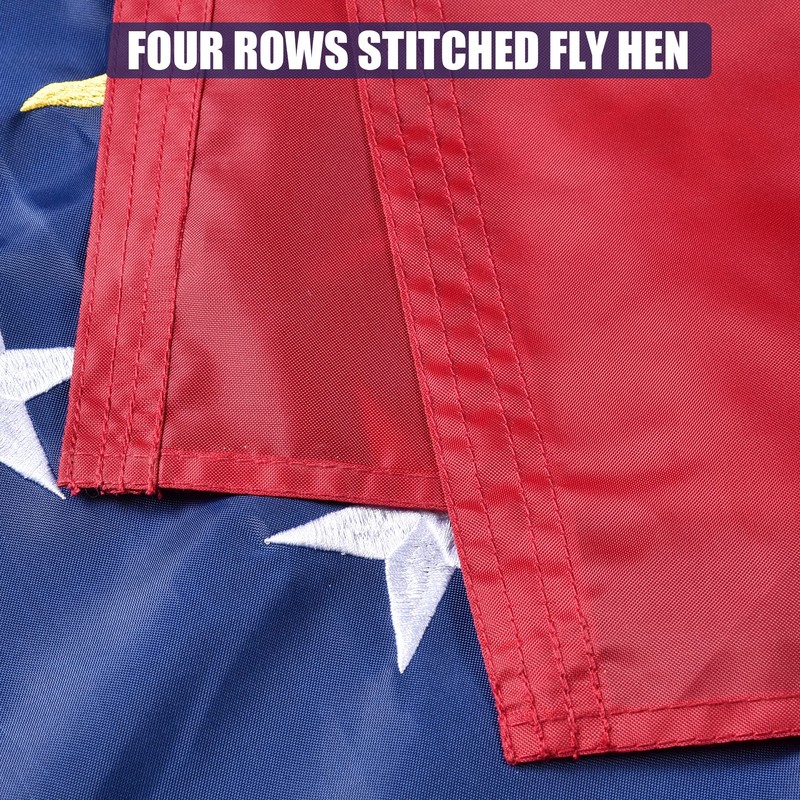 VICDRIA Georgia State Flag 6x10 Ft Deluxe Full Embroidered Heavy