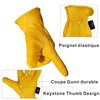Kim Yuan Leather Work Gloves for Gardening/Cutting/Construction/Farm/Motorcycle, Men & Women,