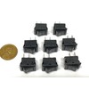 8 Pieces Black Rocker switch 15mm x 10mm 6a 2pin