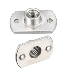 sourcing map 25pcs M6 Carbon Steel Plate Base T-shaped 2 Projection Weld Nuts
