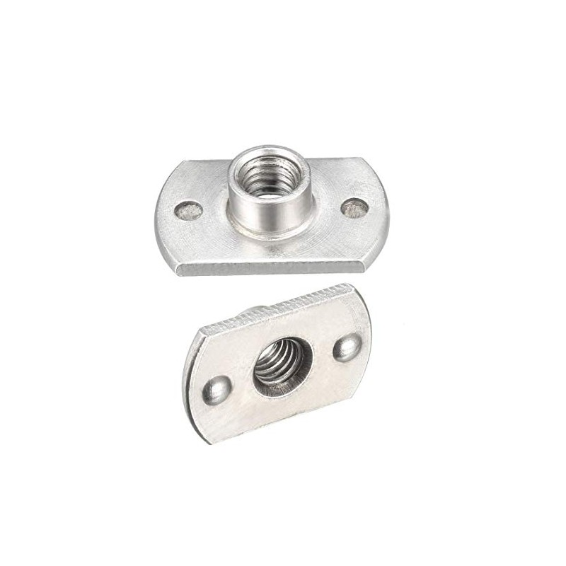 sourcing map 25pcs M6 Carbon Steel Plate Base T-shaped 2