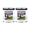 Rust-Oleum 7215502-2PK Stops Rust Hammered Finish Paint, Quart, Black, 32